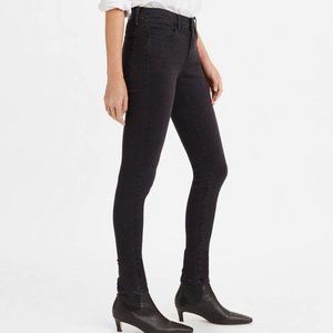NWOT Levi's 710 Black Mid-Rise Skinny Jeans